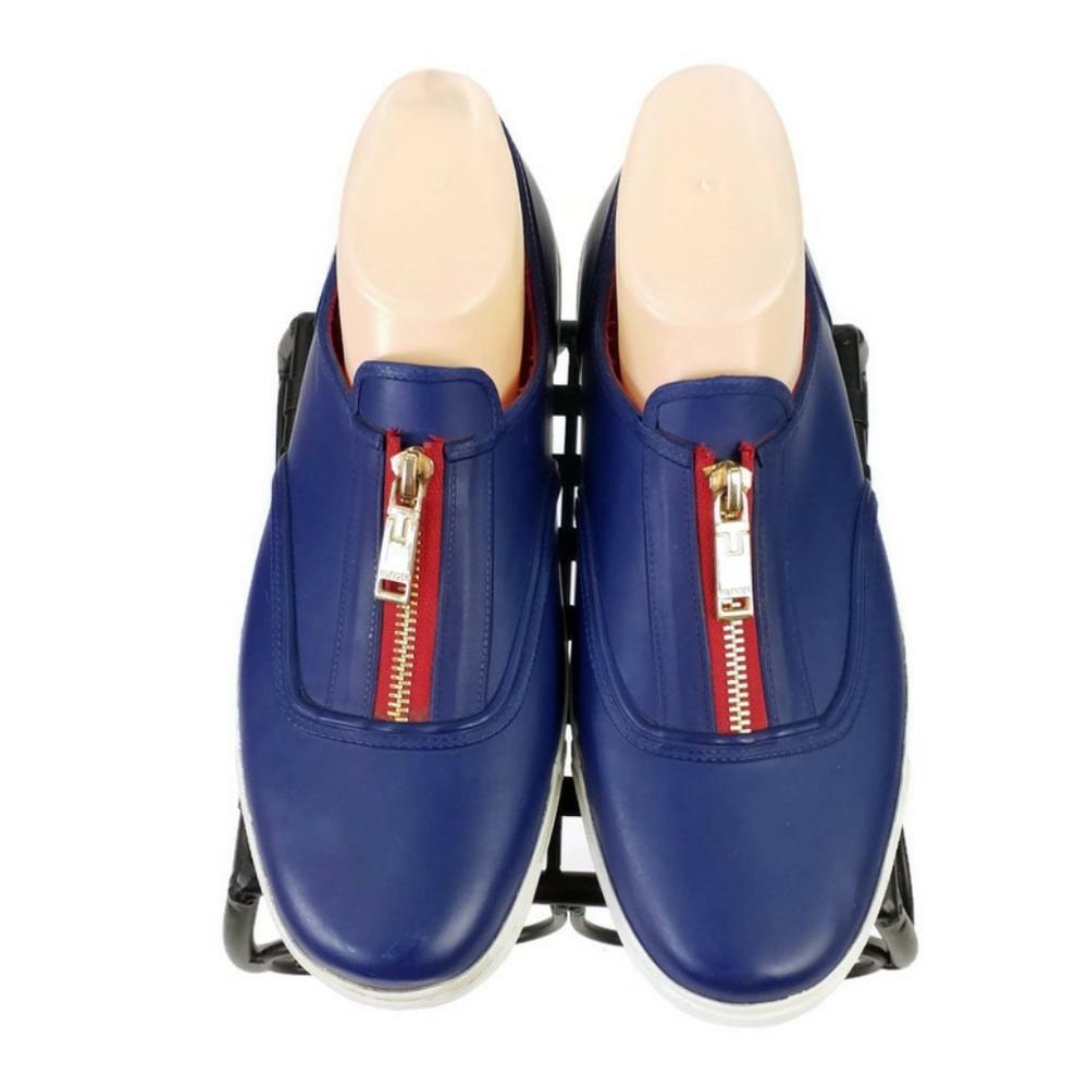 Tommy Hilfiger Typhoon Blue Rubber Slip-On Rain Boat Shoes Womens 9